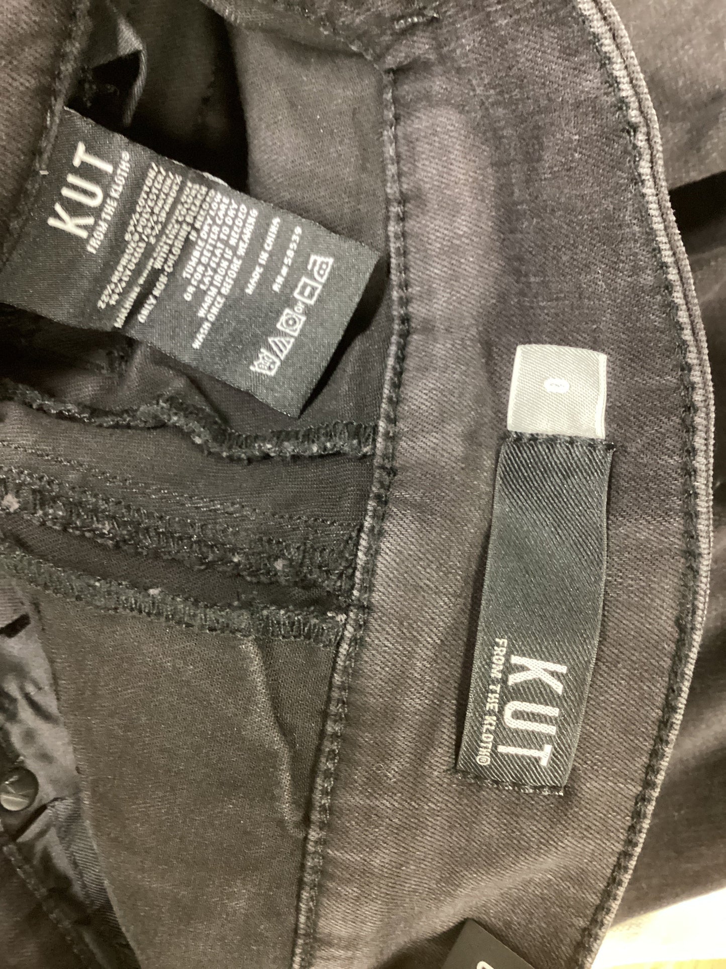 Jeans Flared By Kut In Black Denim, Size: 0