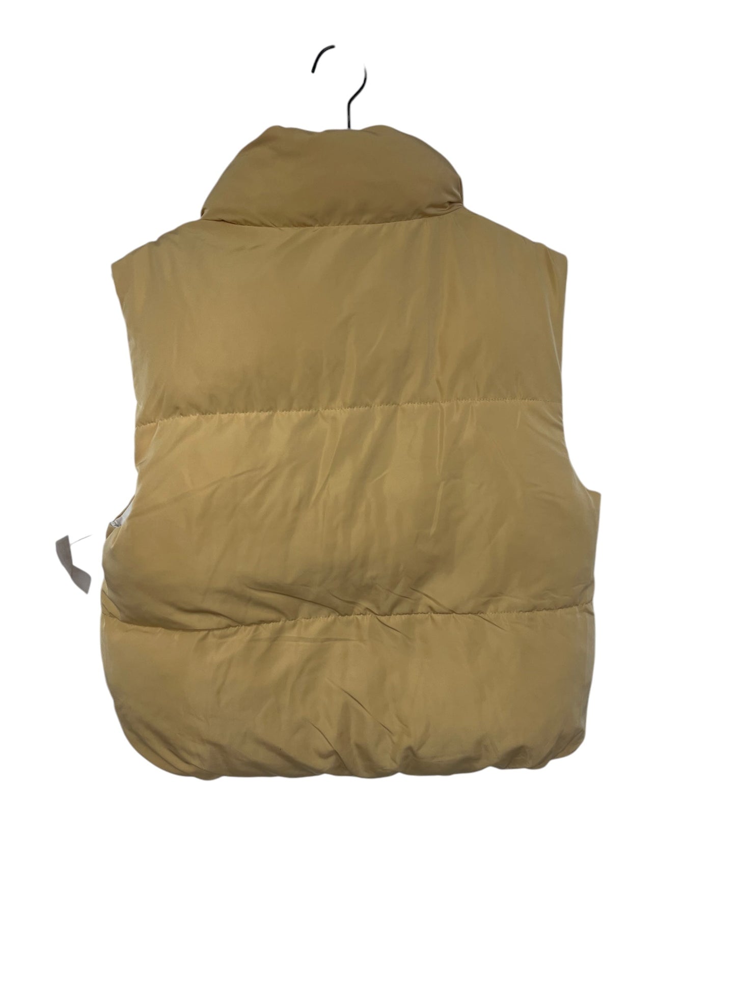 Vest Puffer & Quilted By Love Tree In White & Yellow, Size: S