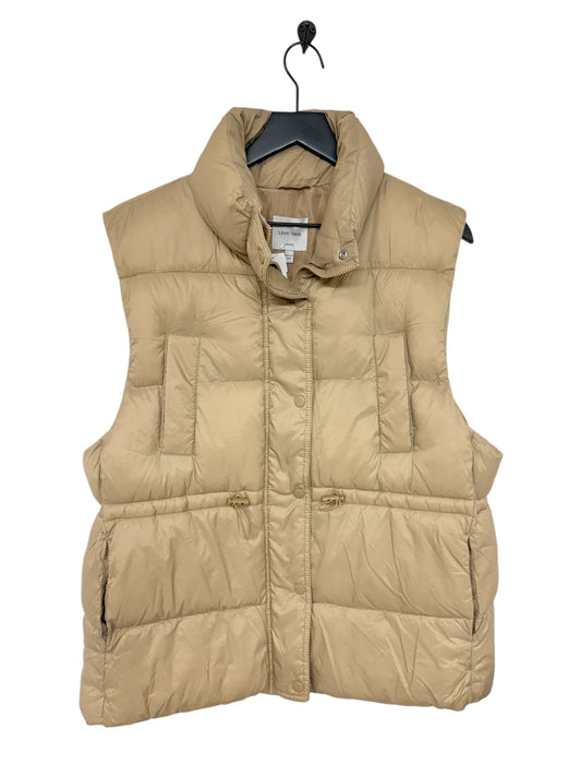 Vest Puffer & Quilted By Love Tree In Tan, Size: L