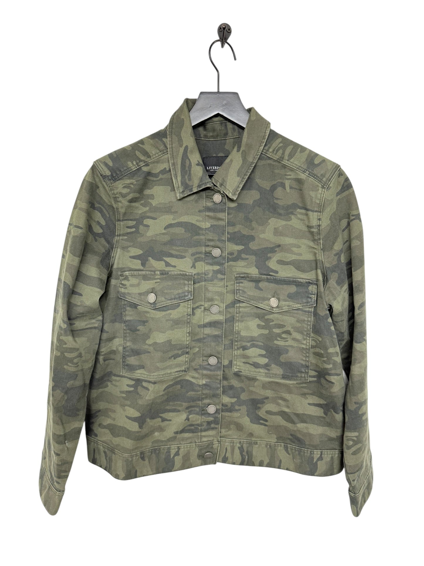 Jacket Denim By Liverpool In Camouflage Print, Size: L