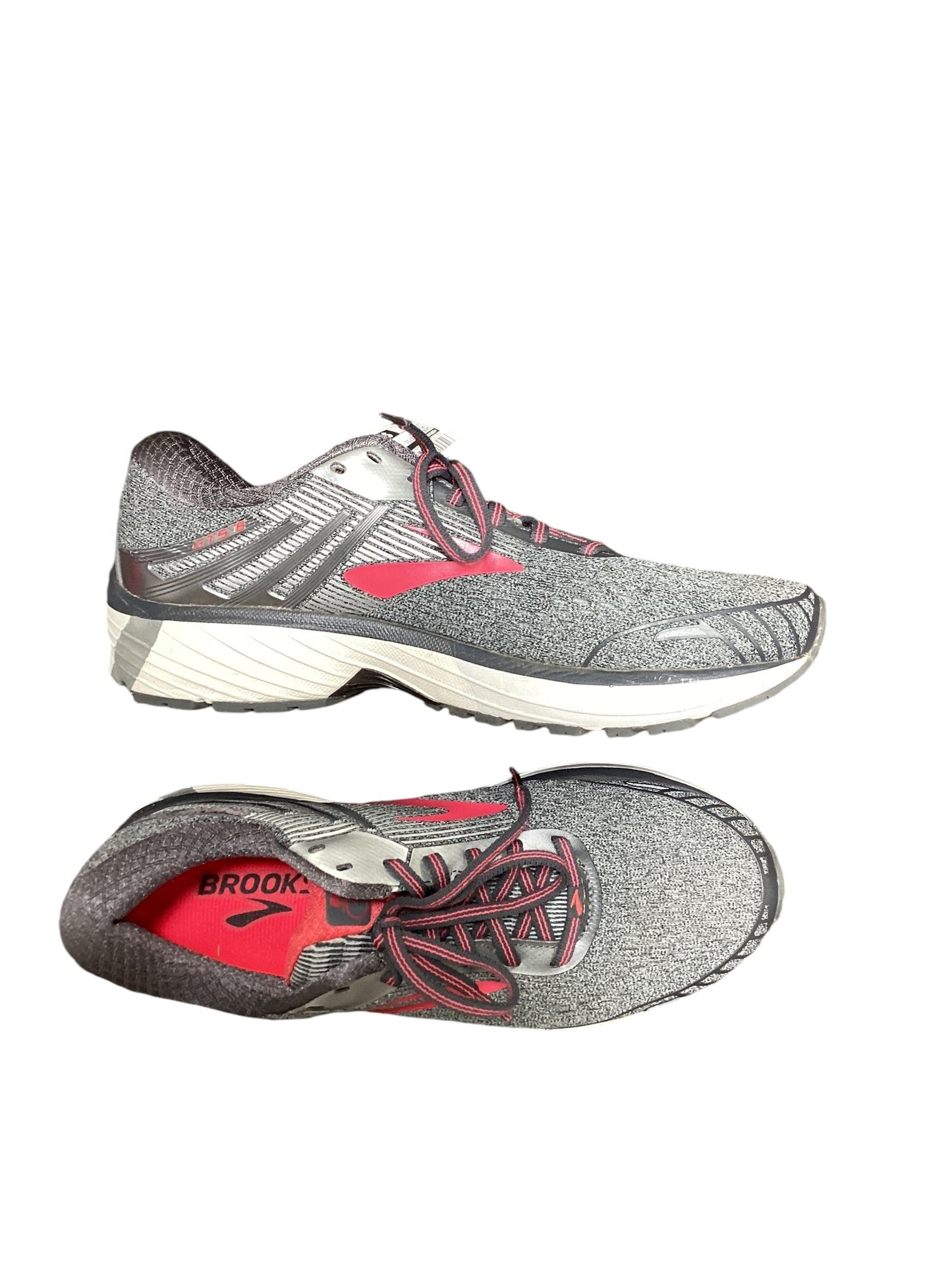 Shoes Athletic By Brooks In Grey & Pink, Size: 10