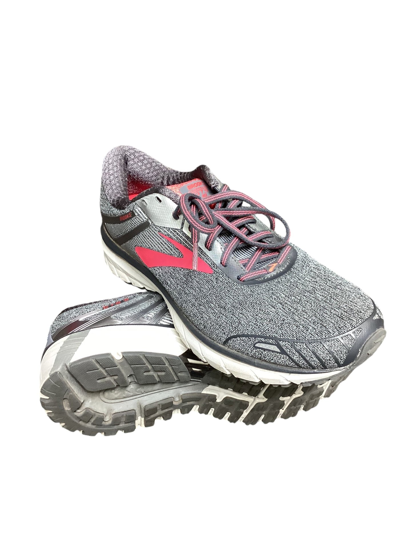 Shoes Athletic By Brooks In Grey & Pink, Size: 10