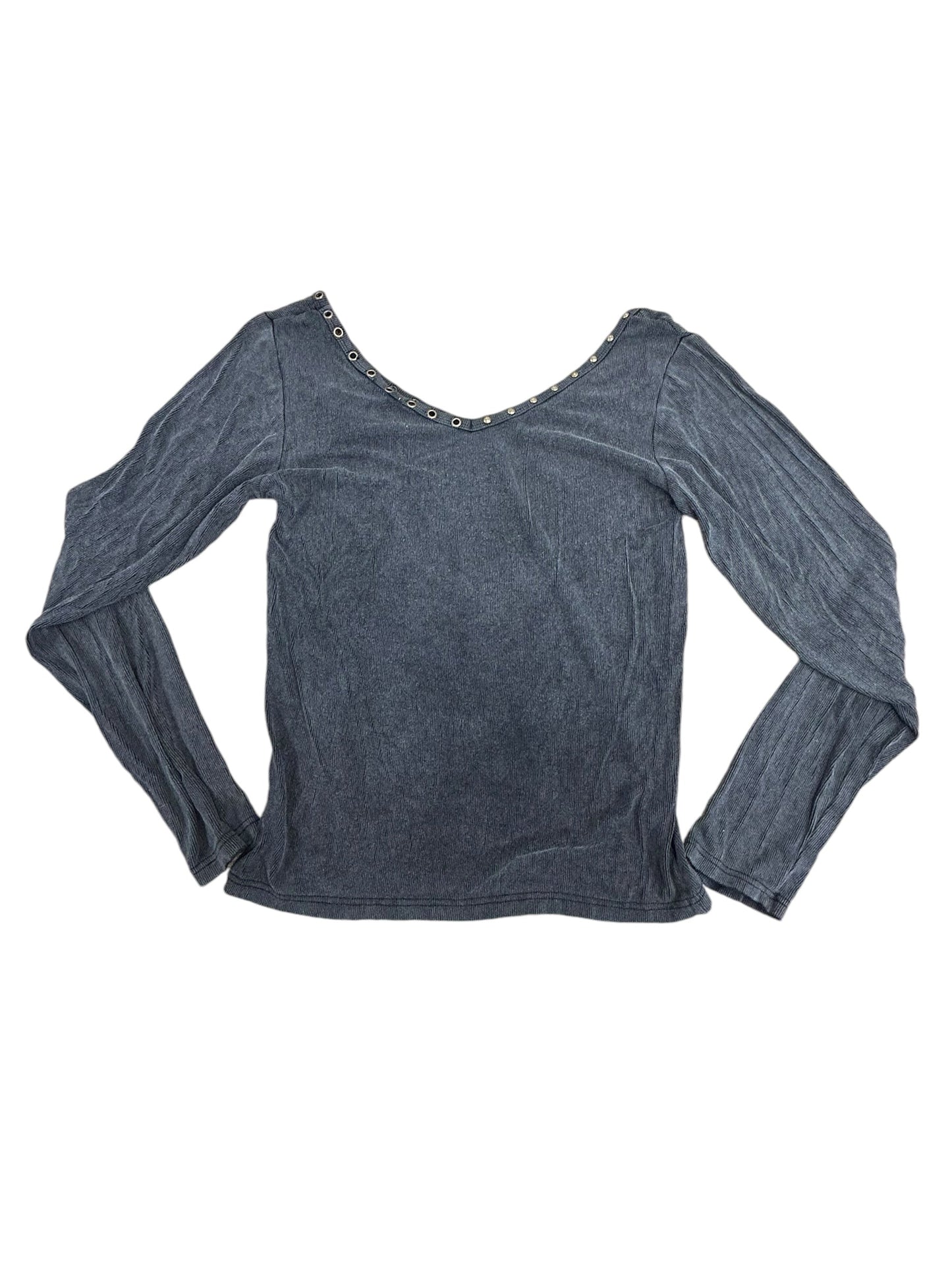 Top Long Sleeve By Pol In Black, Size: M