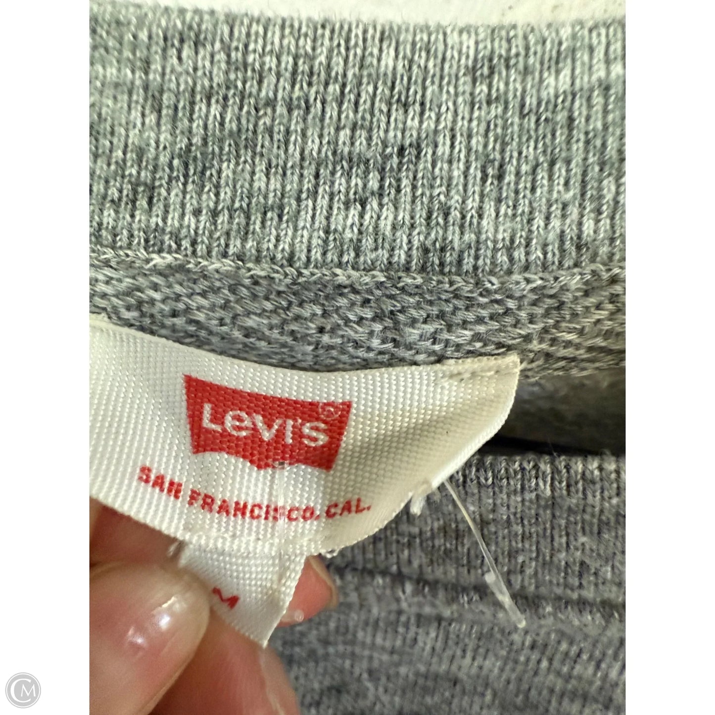 Sweatshirt Crewneck By Levis In Grey, Size: M