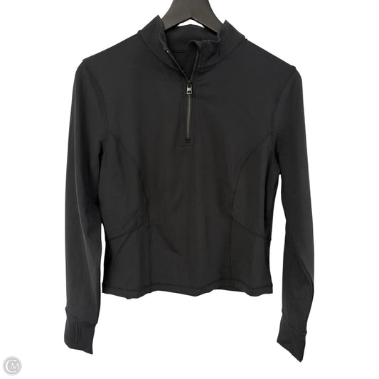Athletic Top Long Sleeve Collar By Avia In Black, Size: M