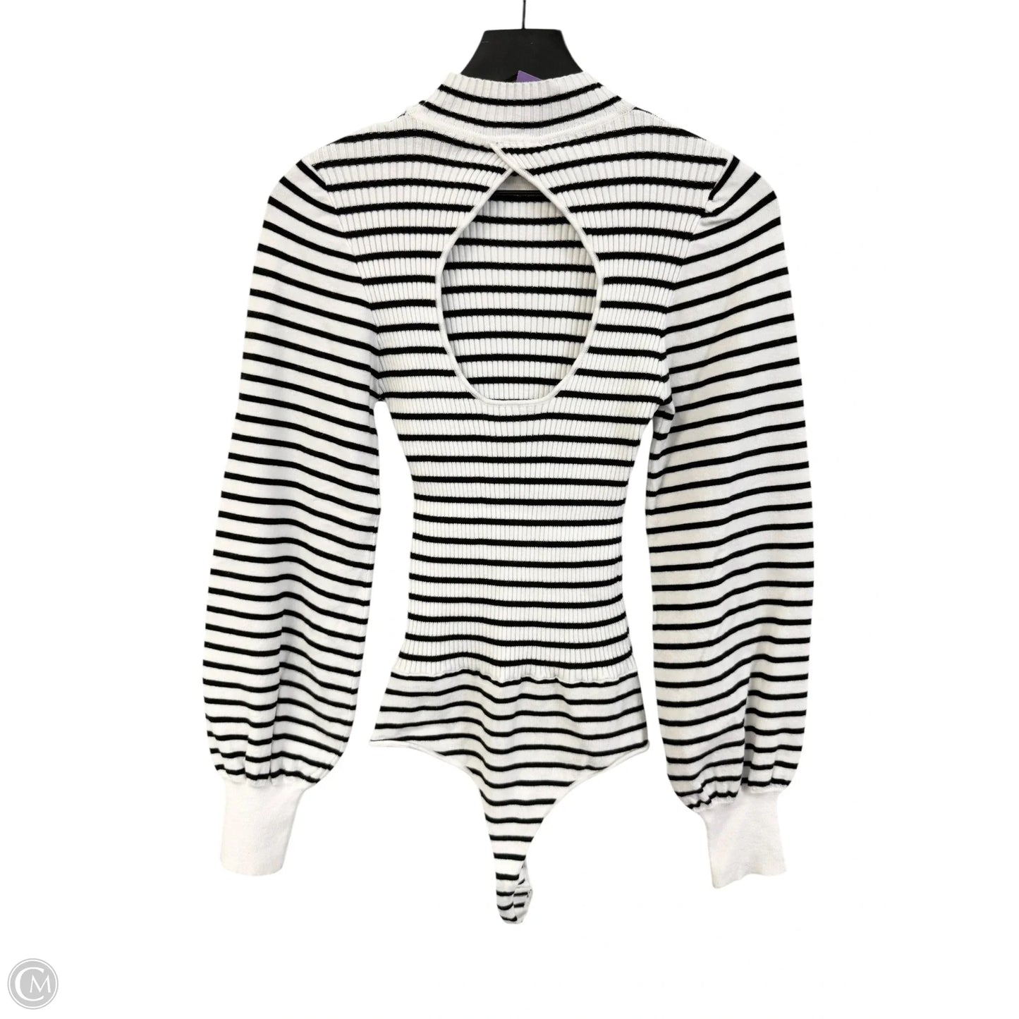 Bodysuit By Hem & Thread In Black & White, Size: M