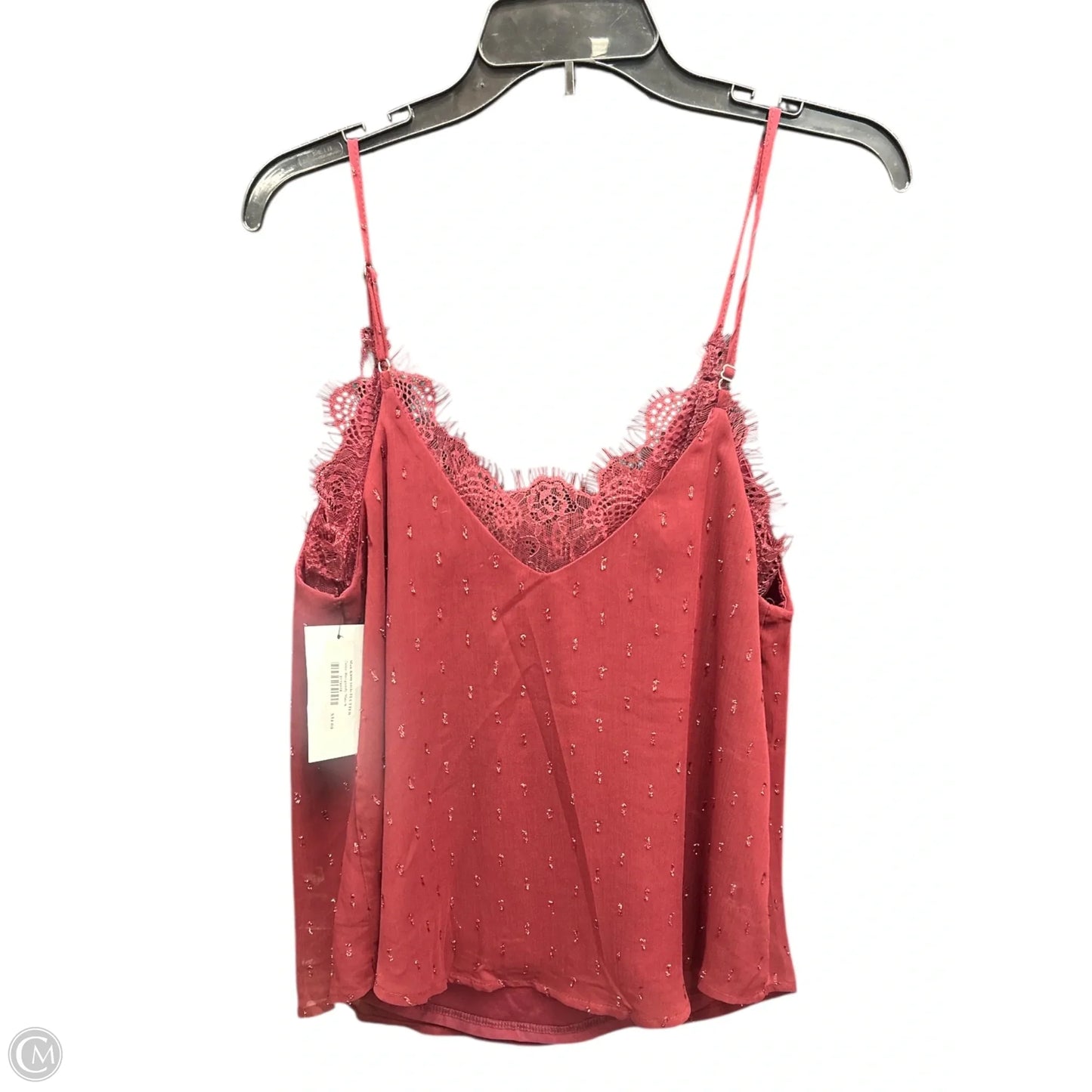 Top Sleeveless By Blu Pepper In Maroon, Size: S