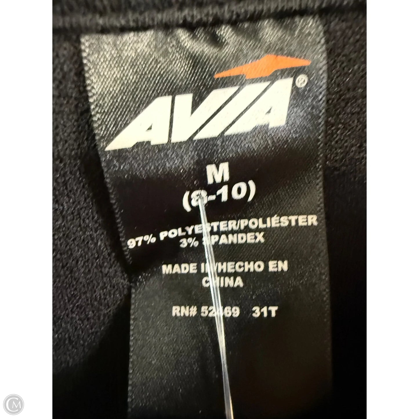 Athletic Top Long Sleeve Crewneck By Avia In Black, Size: M