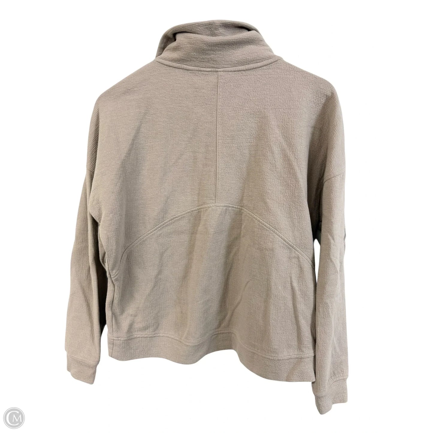 Athletic Top Long Sleeve Collar By Danskin In Taupe, Size: S