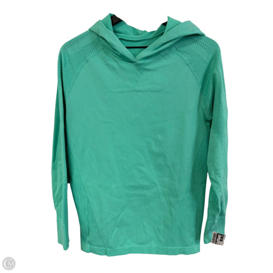 Athletic Top Long Sleeve Hoodie By Zyia In Aqua, Size: L