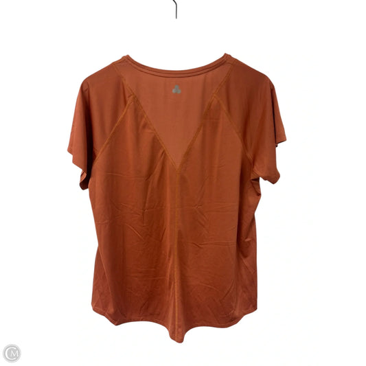 Athletic Top Short Sleeve By Tek Gear In Orange, Size: Xl