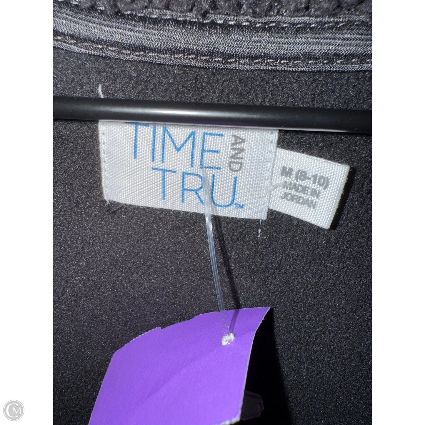 Sweatshirt Collar By Time And Tru In Black, Size: M