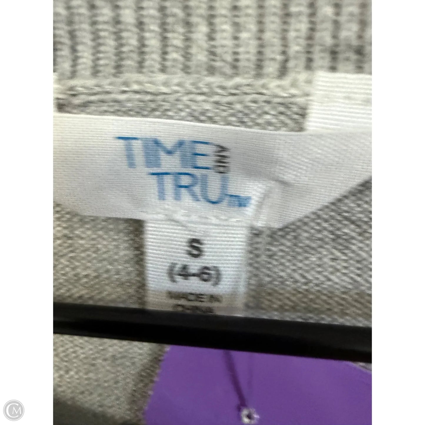 Top Long Sleeve By Time And Tru In Grey, Size: S