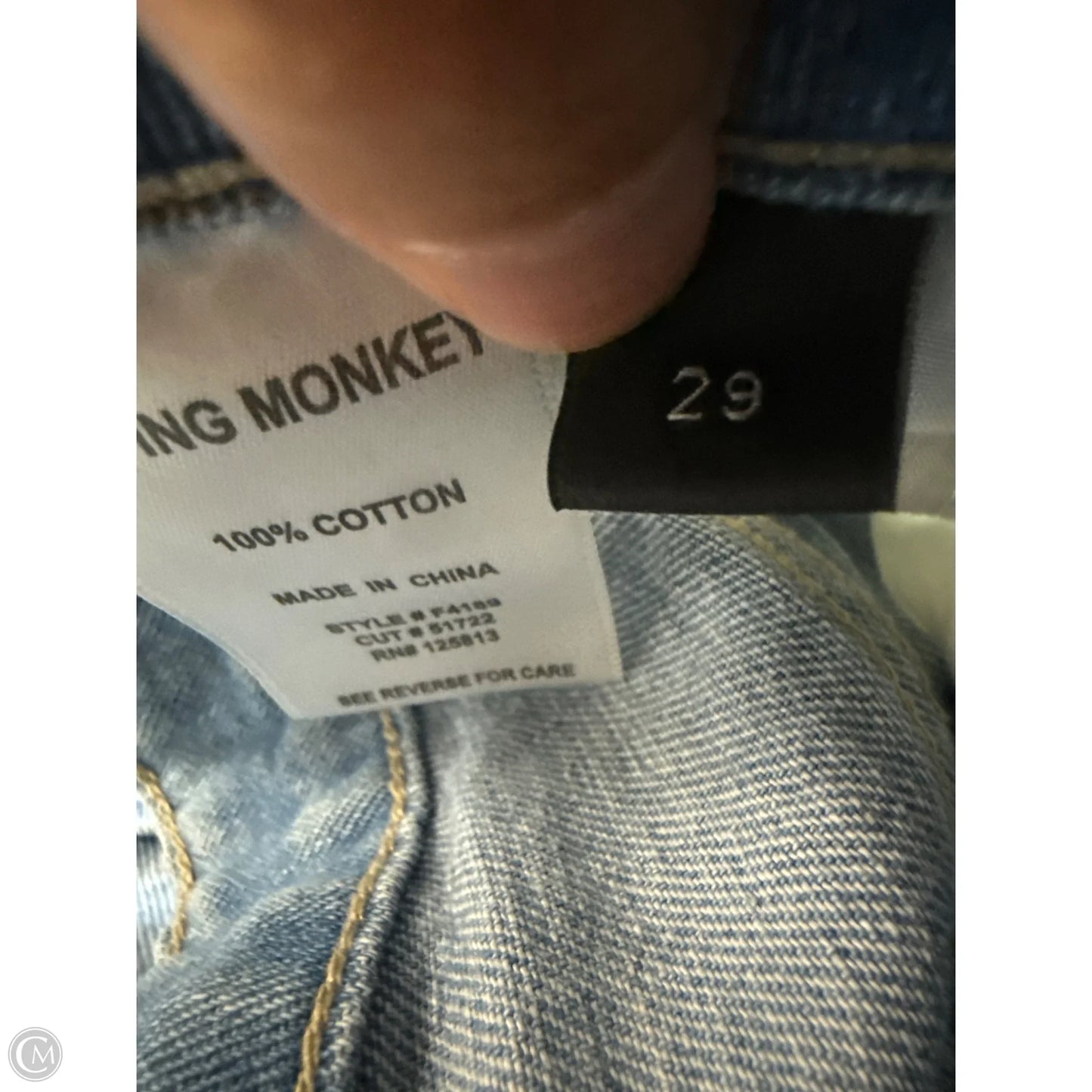 Jeans Straight By Flying Monkey In Blue Denim, Size: 8