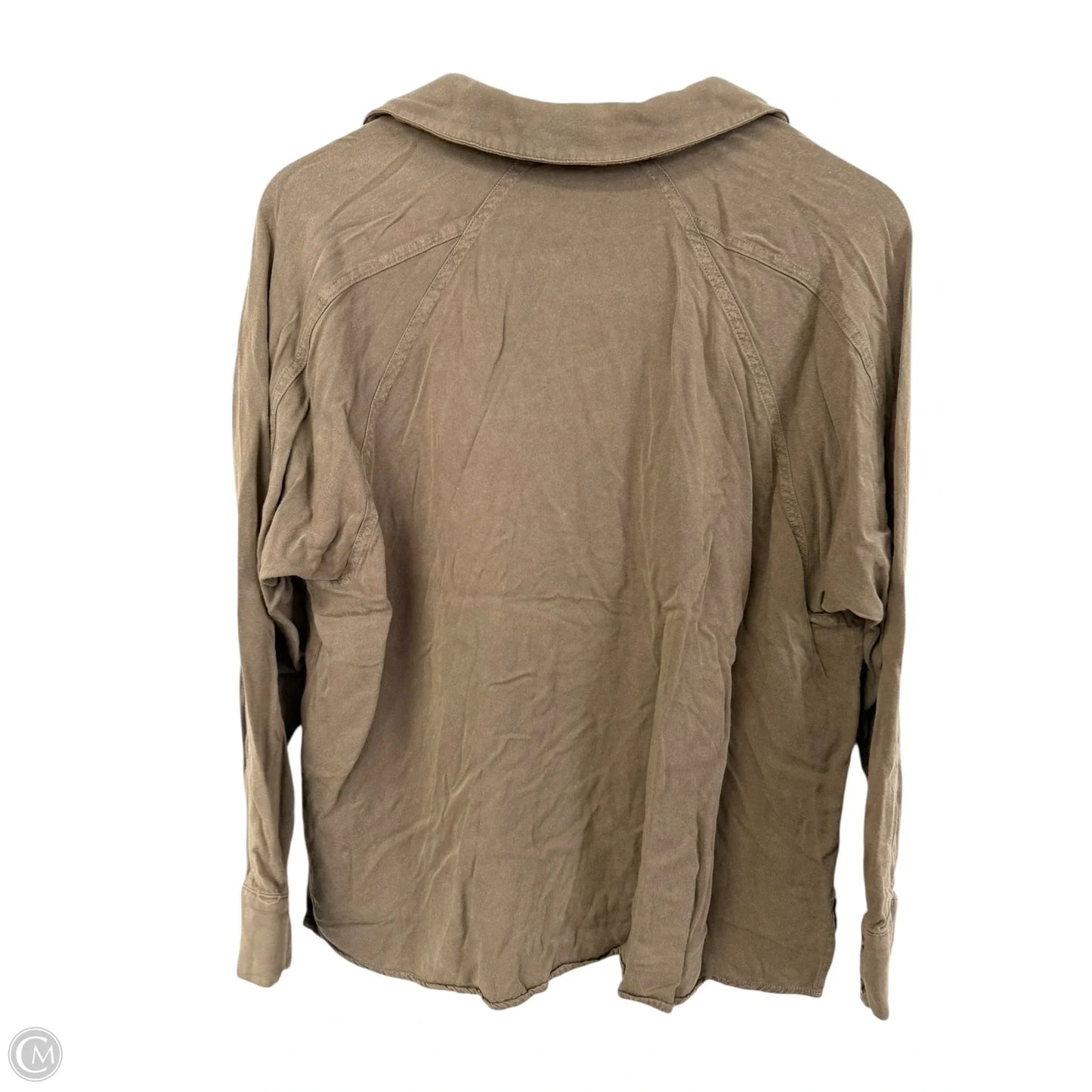 Blouse Long Sleeve By Hem & Thread In Green, Size: S