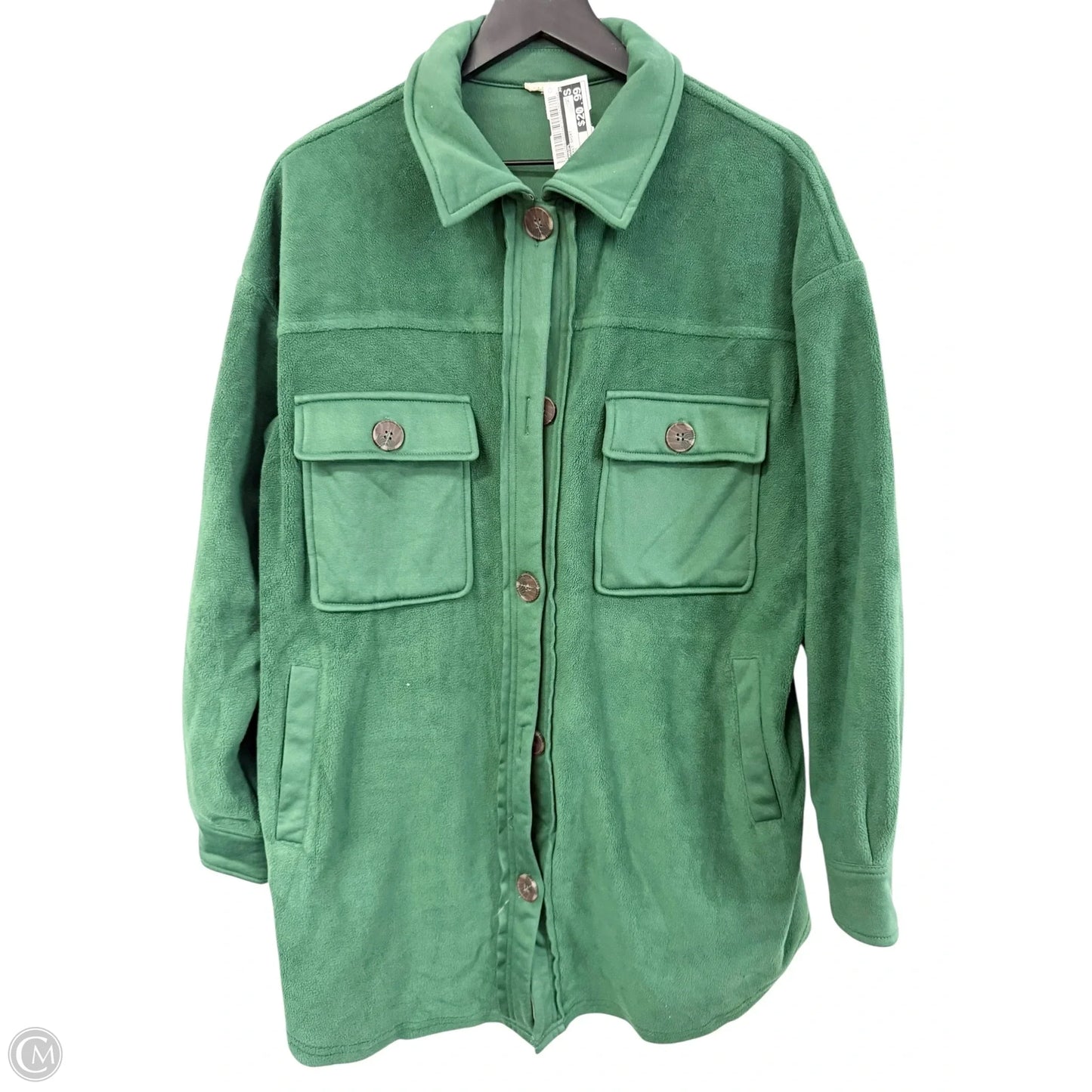 Jacket Shirt By Jodifl In Green, Size: L