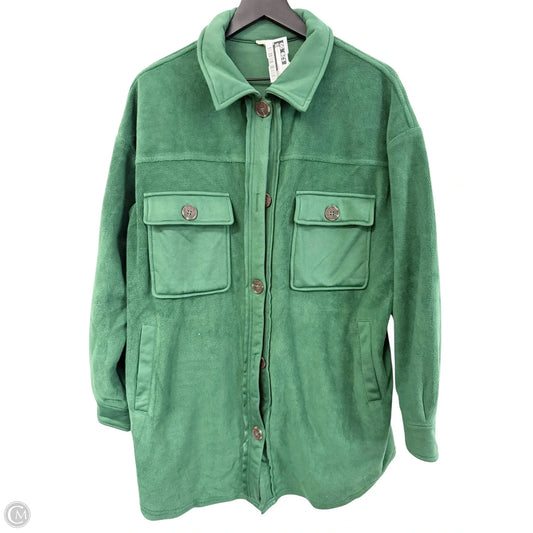 Jacket Shirt By Jodifl In Green, Size: L