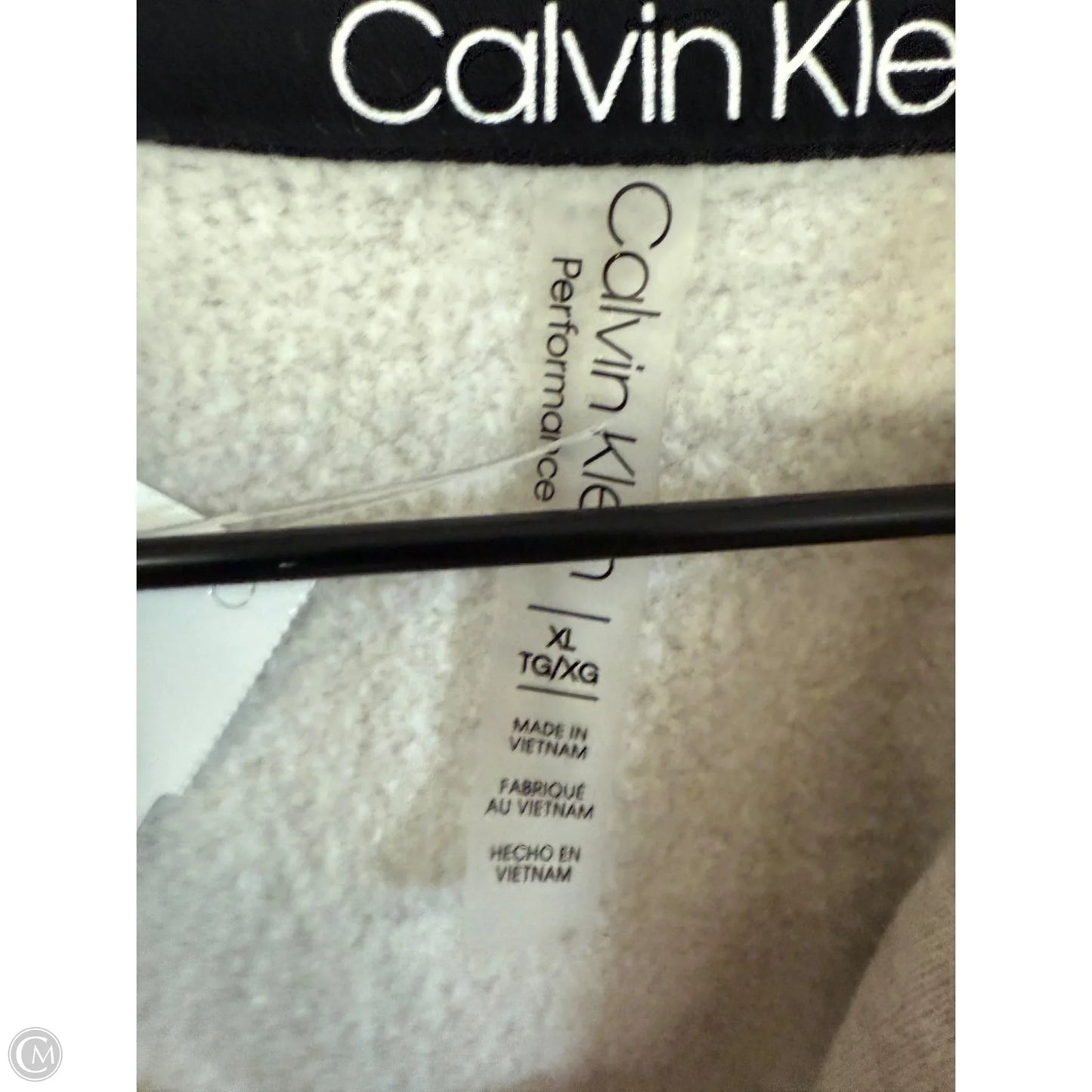 Sweatshirt Hoodie By Calvin Klein Performance In Grey, Size: Xl