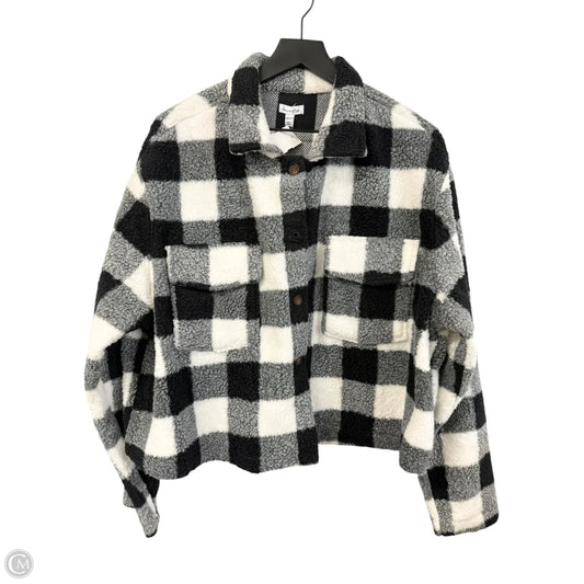 Jacket Fleece By Love Tree In Black & White, Size: 2x
