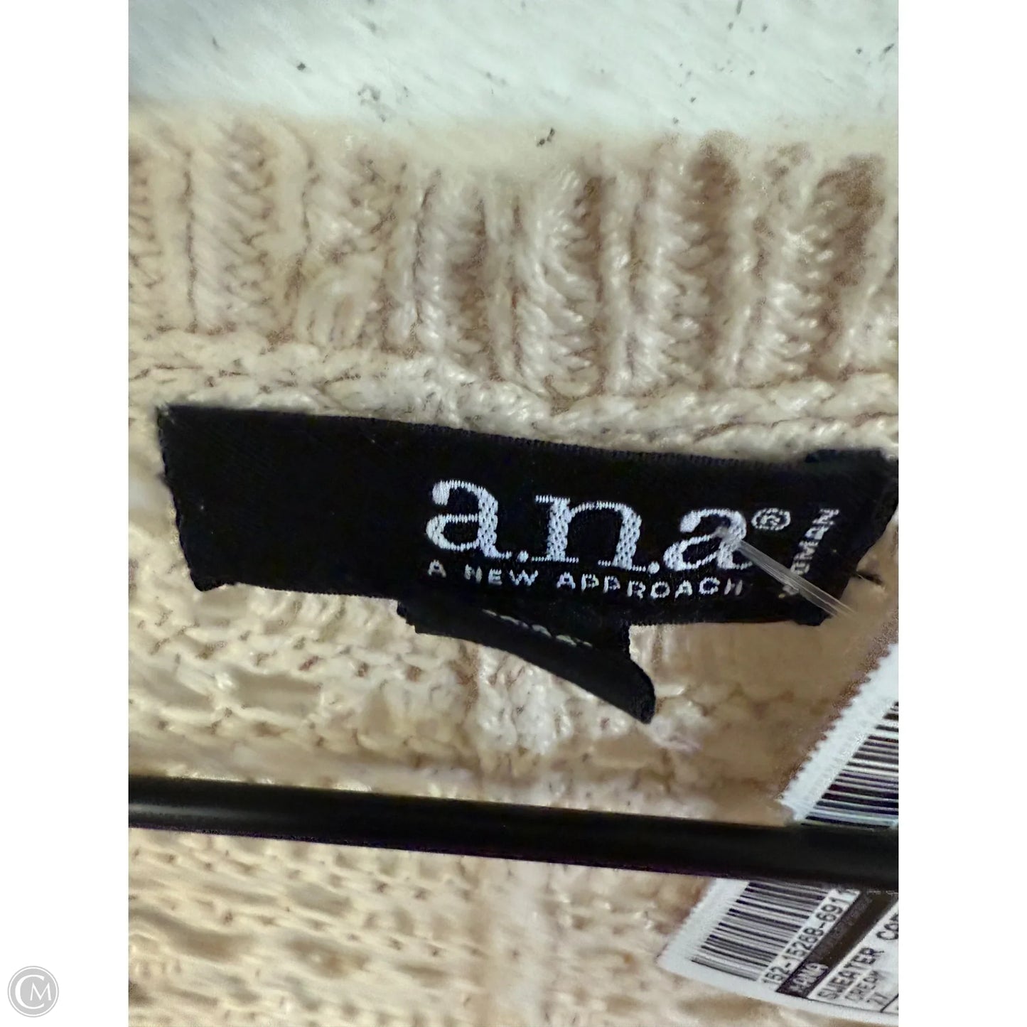 Sweater Cardigan By Ana In Cream, Size: 2x