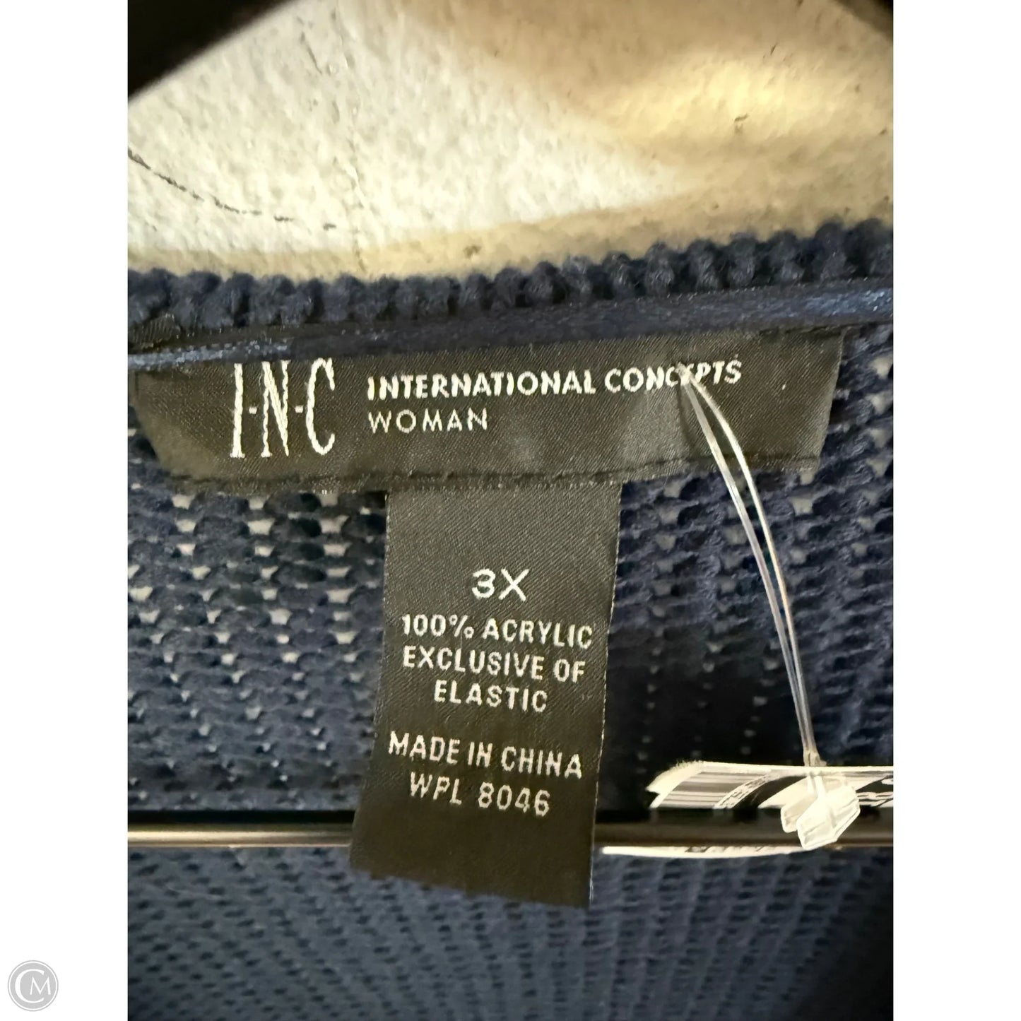 Sweater Cardigan By Inc In Navy, Size: 3x