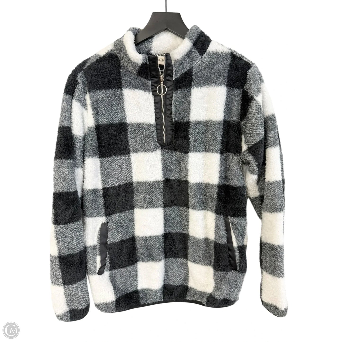 Sweatshirt Collar By The Nines In Black & White, Size: S