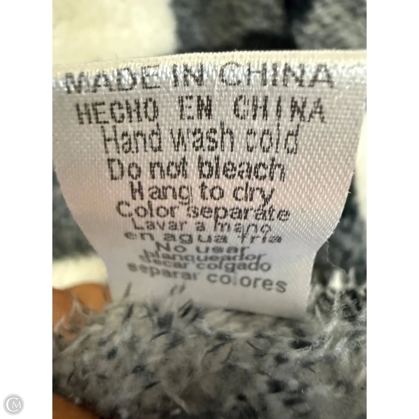 Sweatshirt Collar By The Nines In Black & White, Size: S