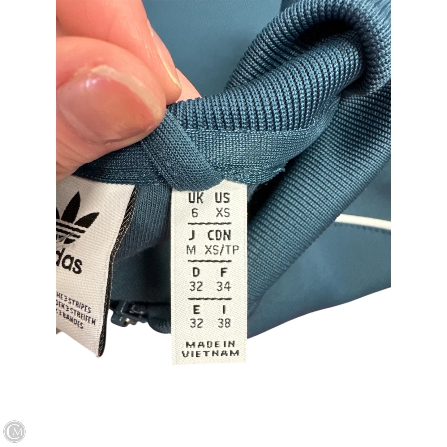 Jacket Other By Adidas In Blue & White, Size: Xs