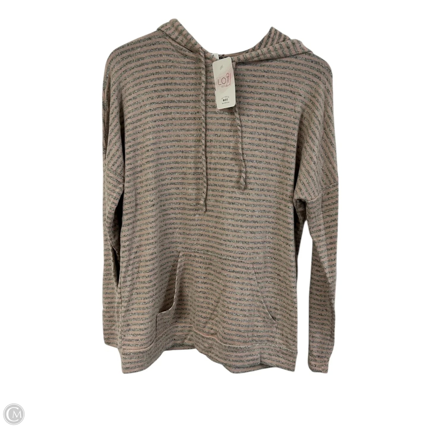 Top Long Sleeve By Staccato In Grey & Pink, Size: M