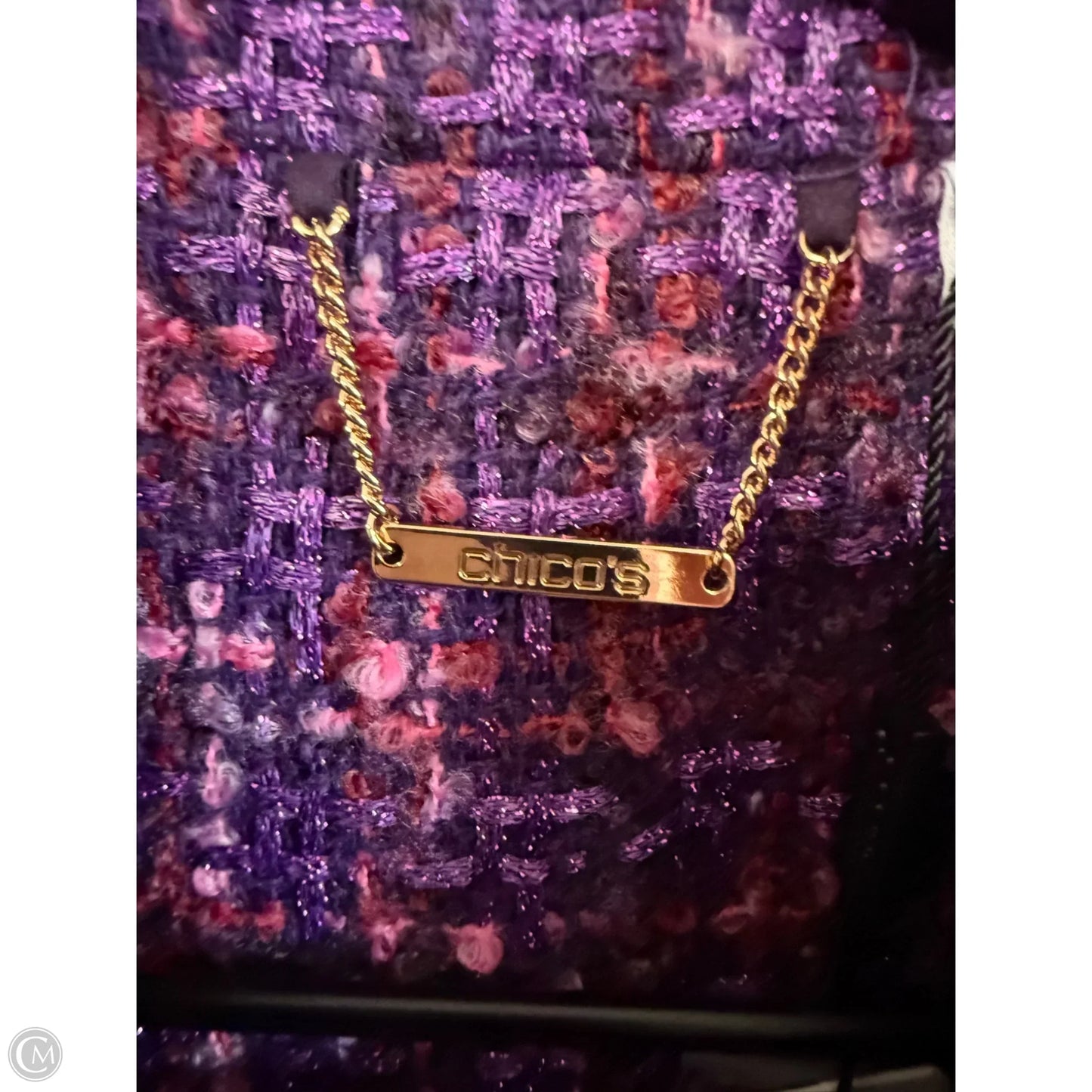 Jacket Other By Chicos In Pink & Purple, Size: S