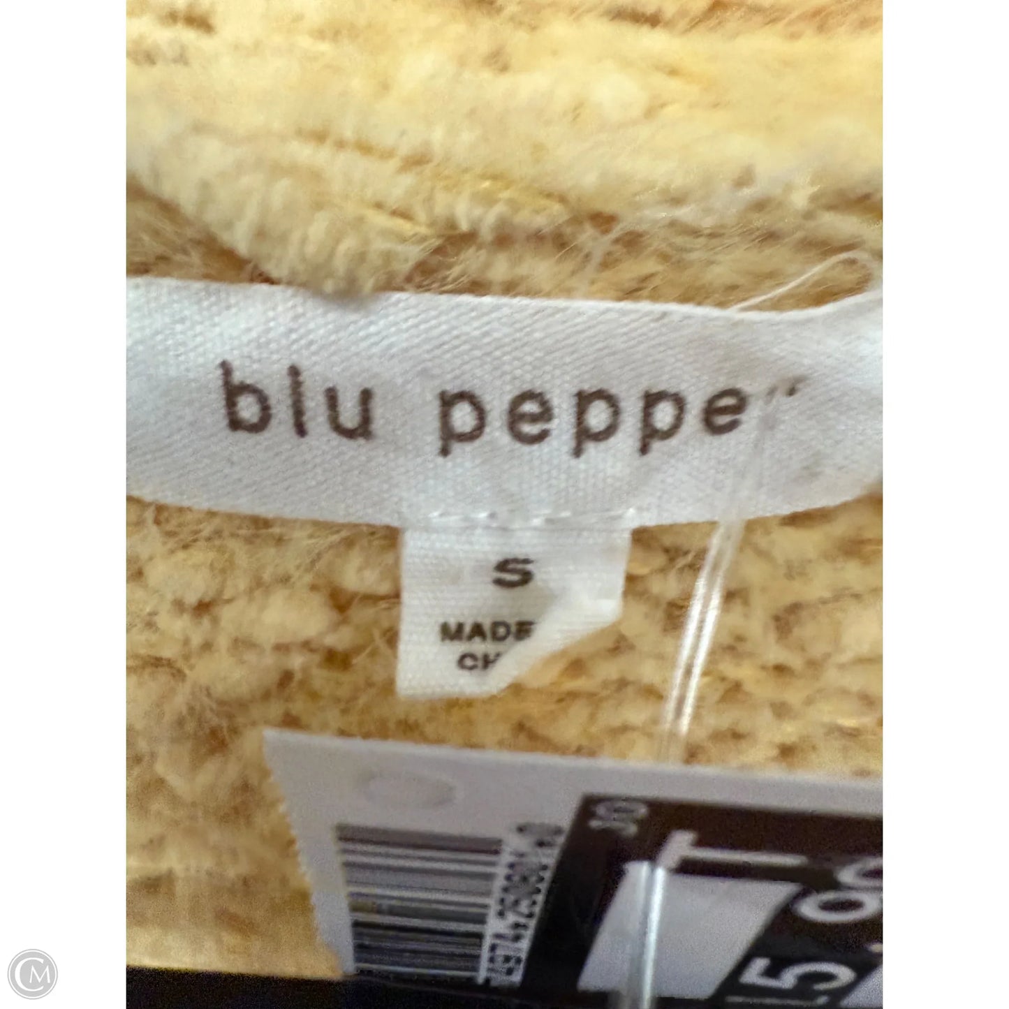 Sweater Cardigan By Blu Pepper In Yellow, Size: S