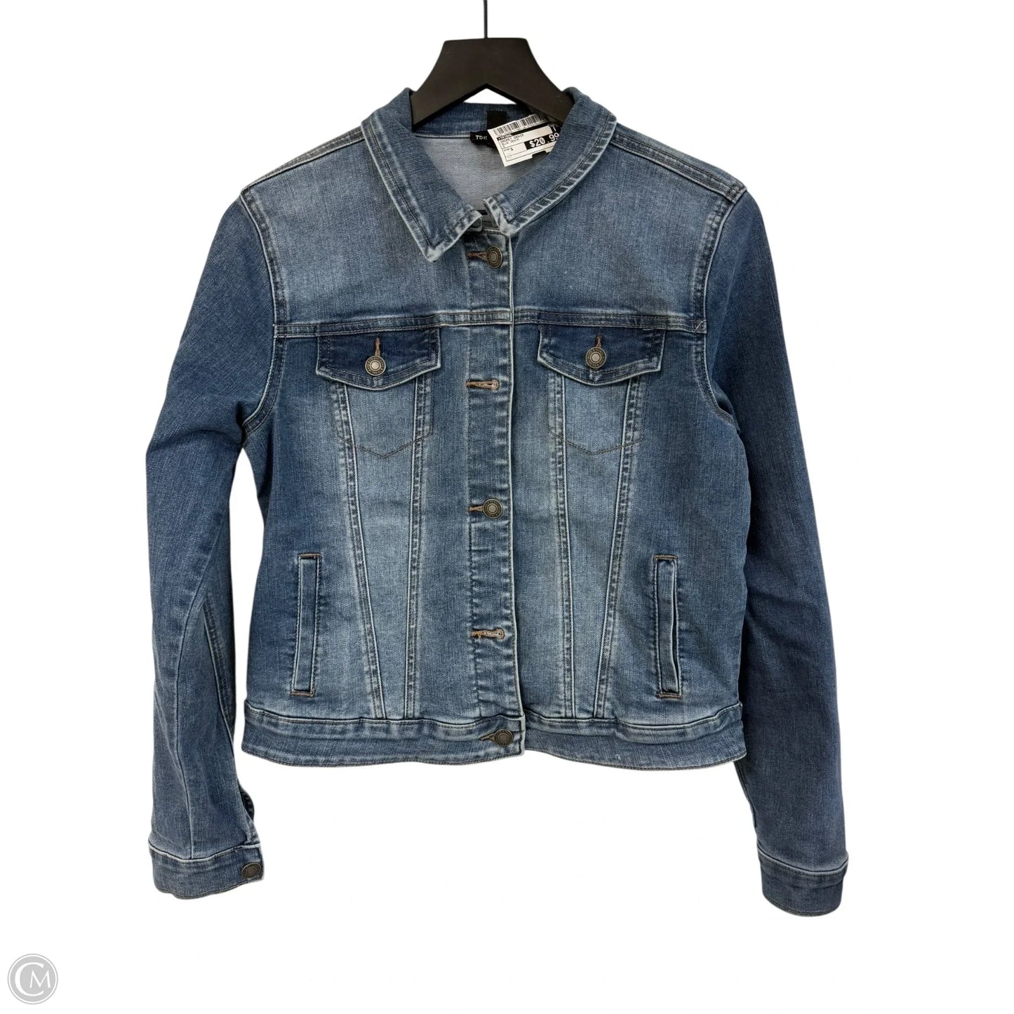 Jacket Denim By Tribal In Blue Denim, Size: S
