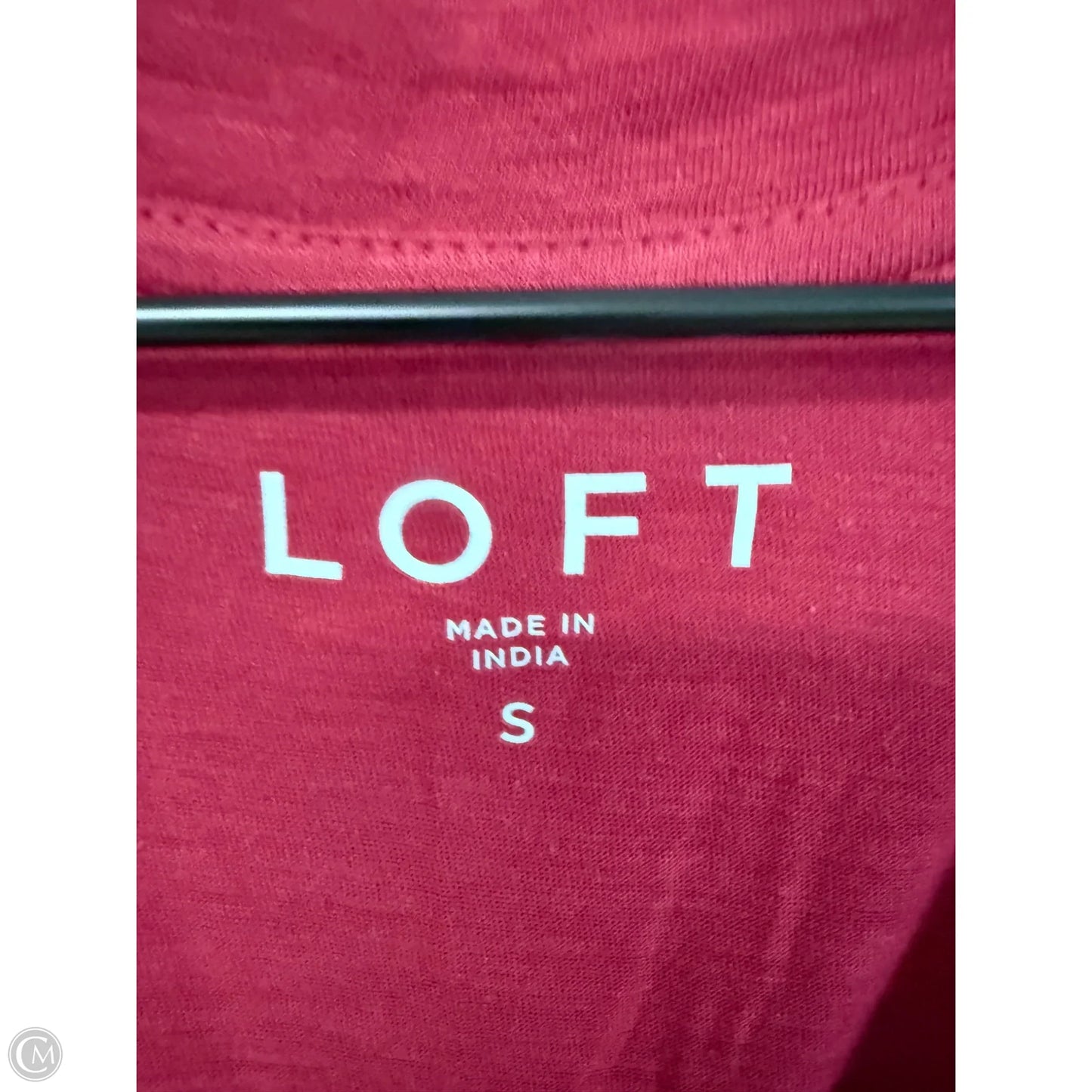 Top Short Sleeve Basic By Loft In Red, Size: S