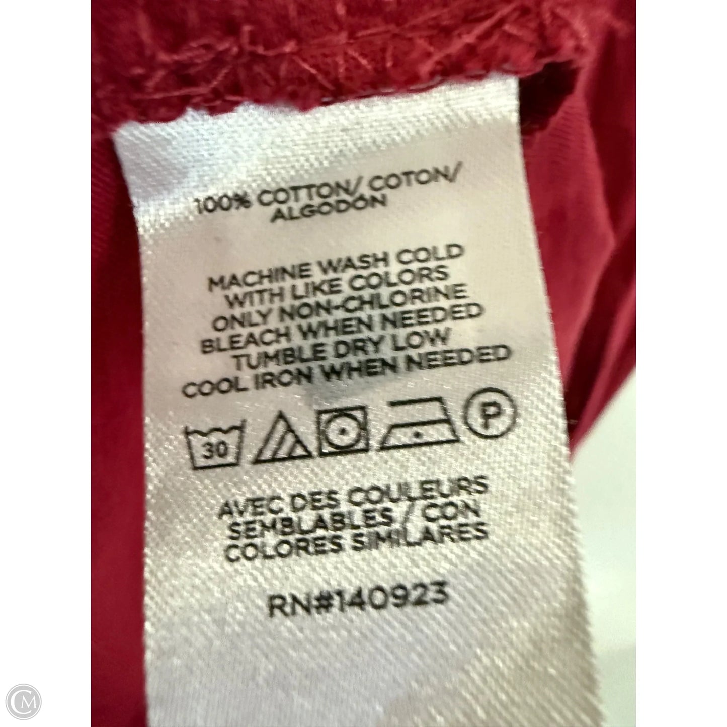 Top Short Sleeve Basic By Loft In Red, Size: S