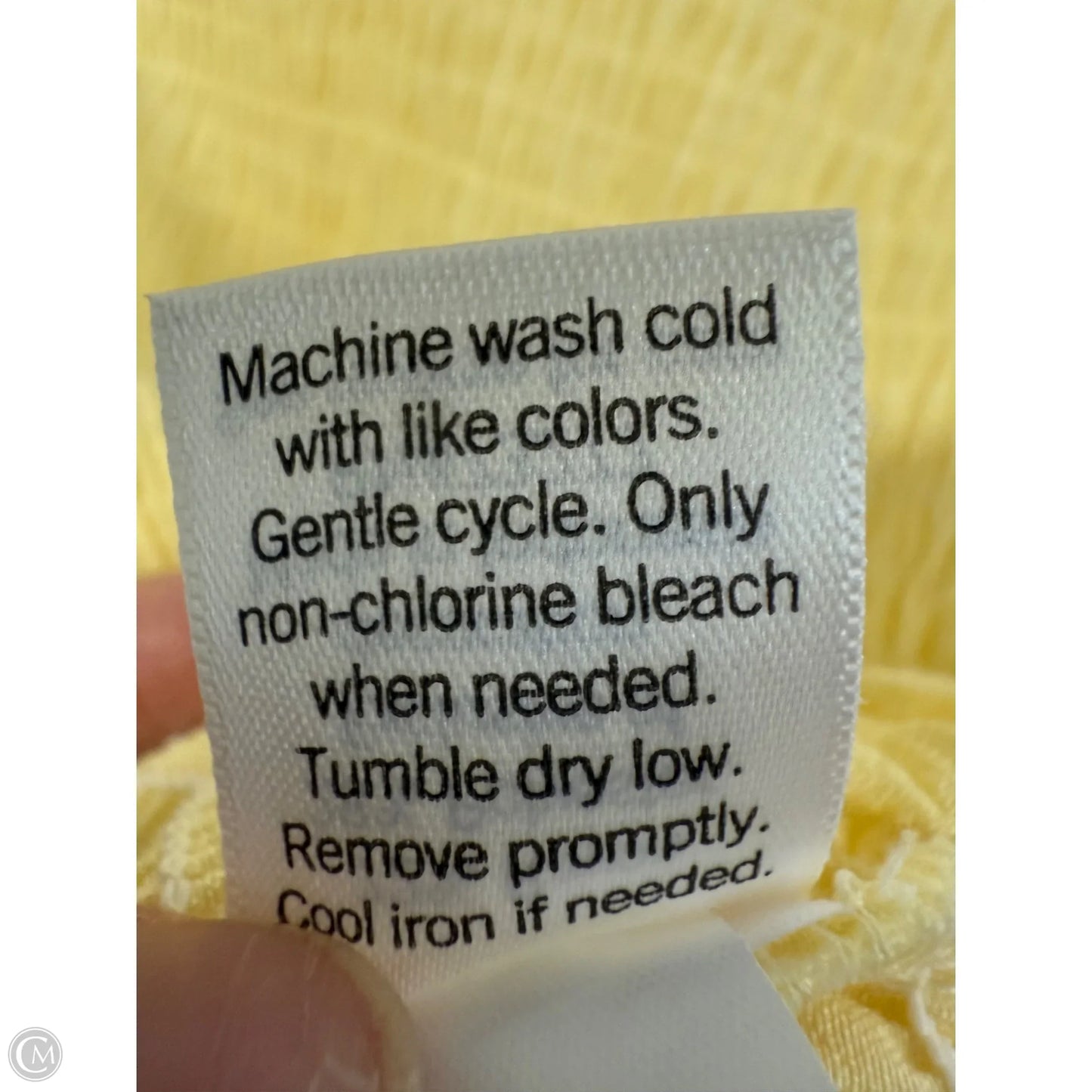 Top Short Sleeve By Nine West Apparel In Yellow, Size: M