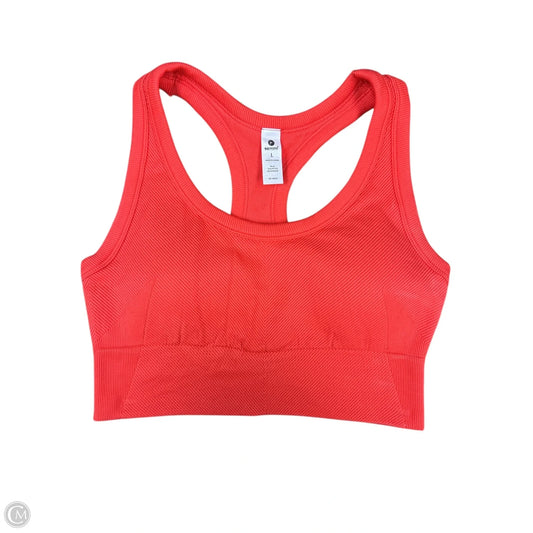 Athletic Bra By 90 Degrees By Reflex In Orange, Size: L
