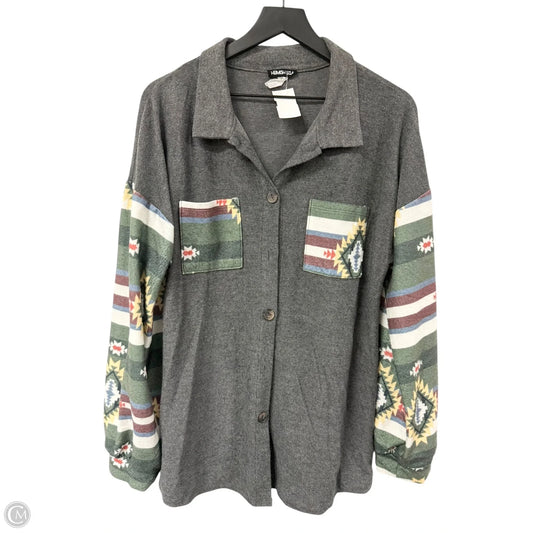 Blouse Long Sleeve By Heimish Usa In Multi-colored, Size: 1x