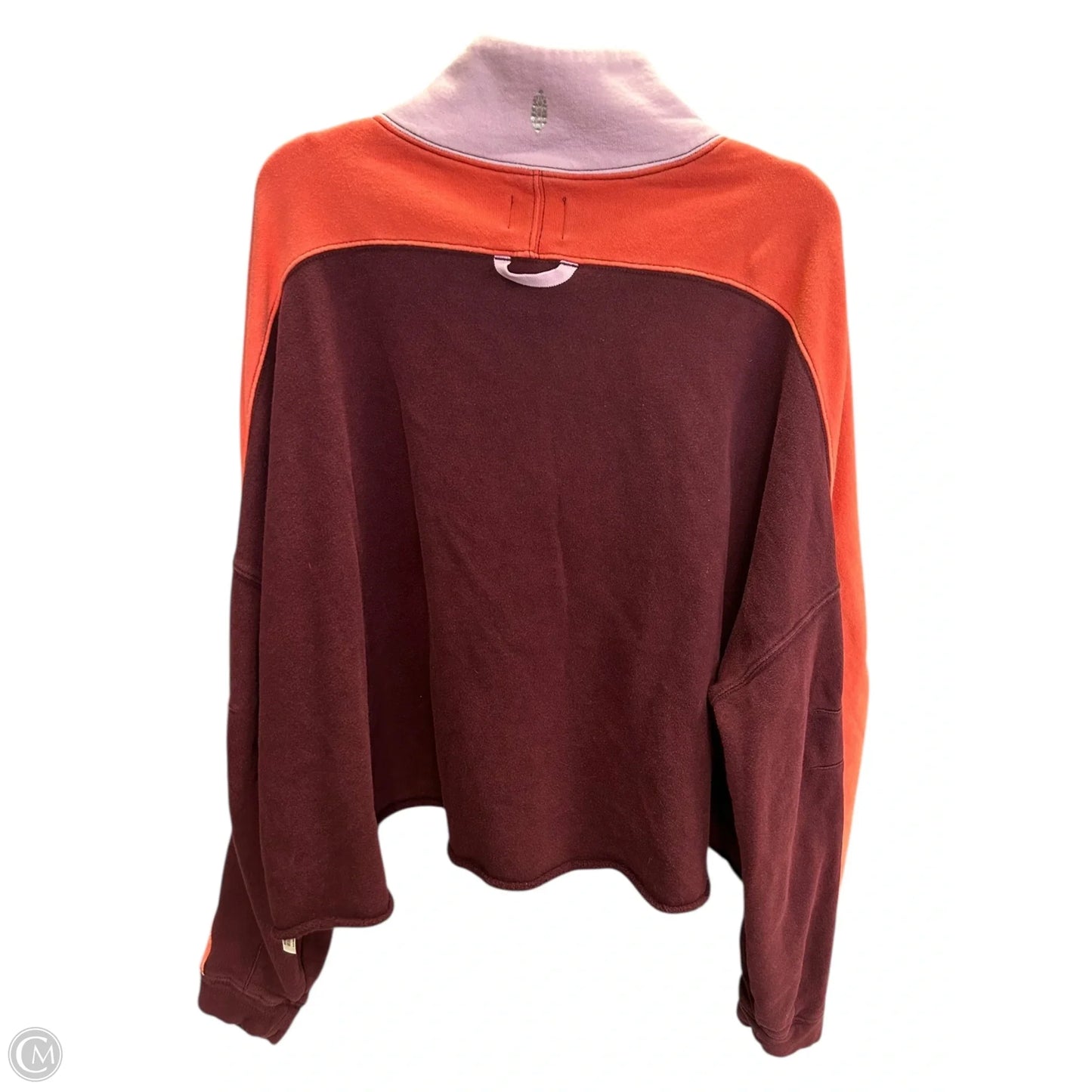 Sweatshirt Collar By Free People In Orange & Purple, Size: M