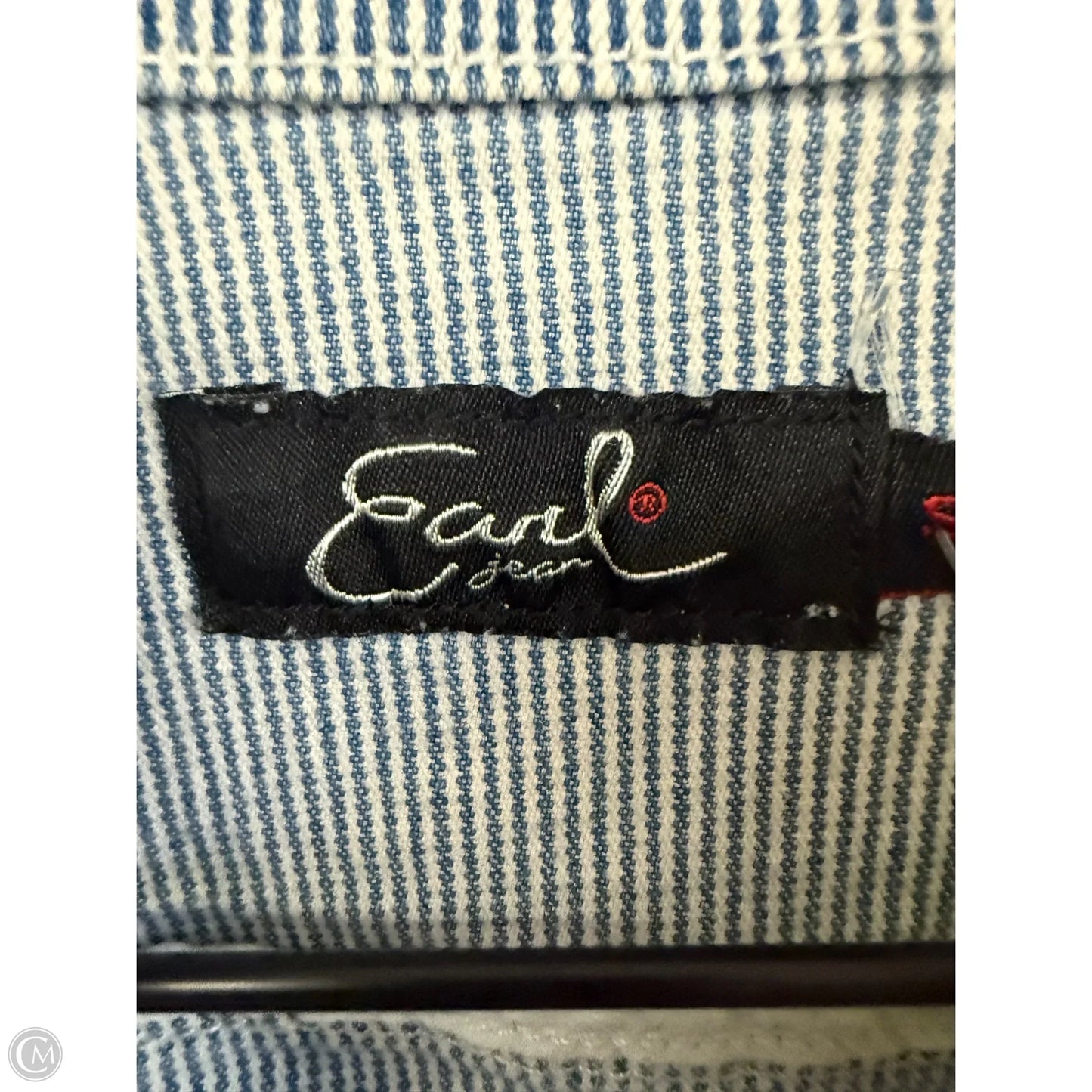 Jacket Denim By Earl Jean In Blue Denim, Size: S