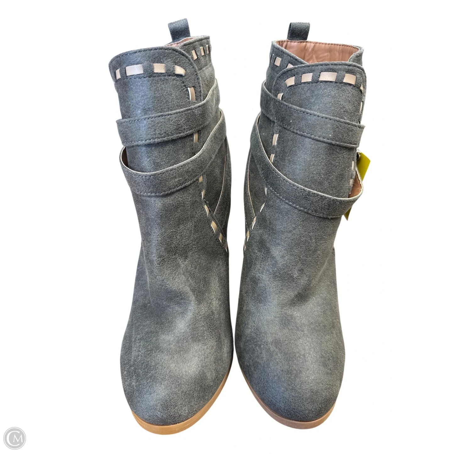 Boots Ankle Heels By Venus In Grey, Size: 8