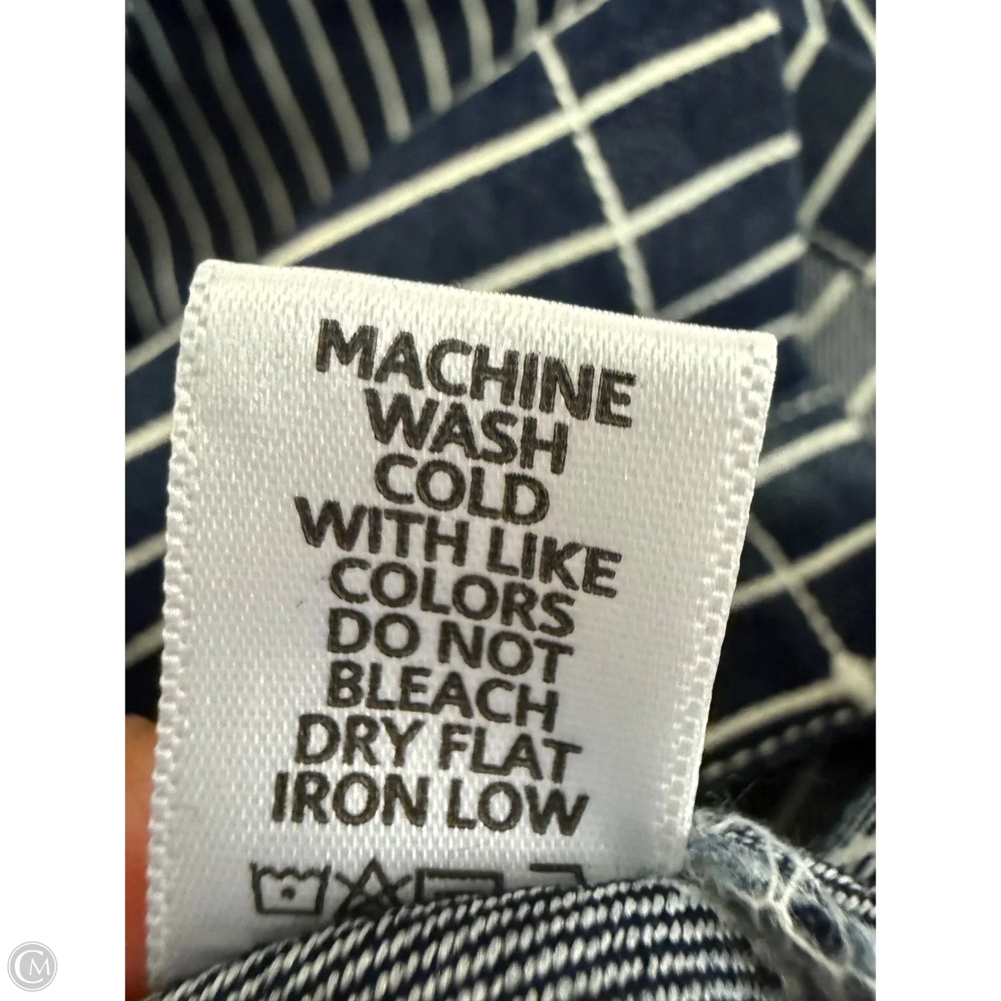 Jacket Denim By Active Usa In Blue & White, Size: M