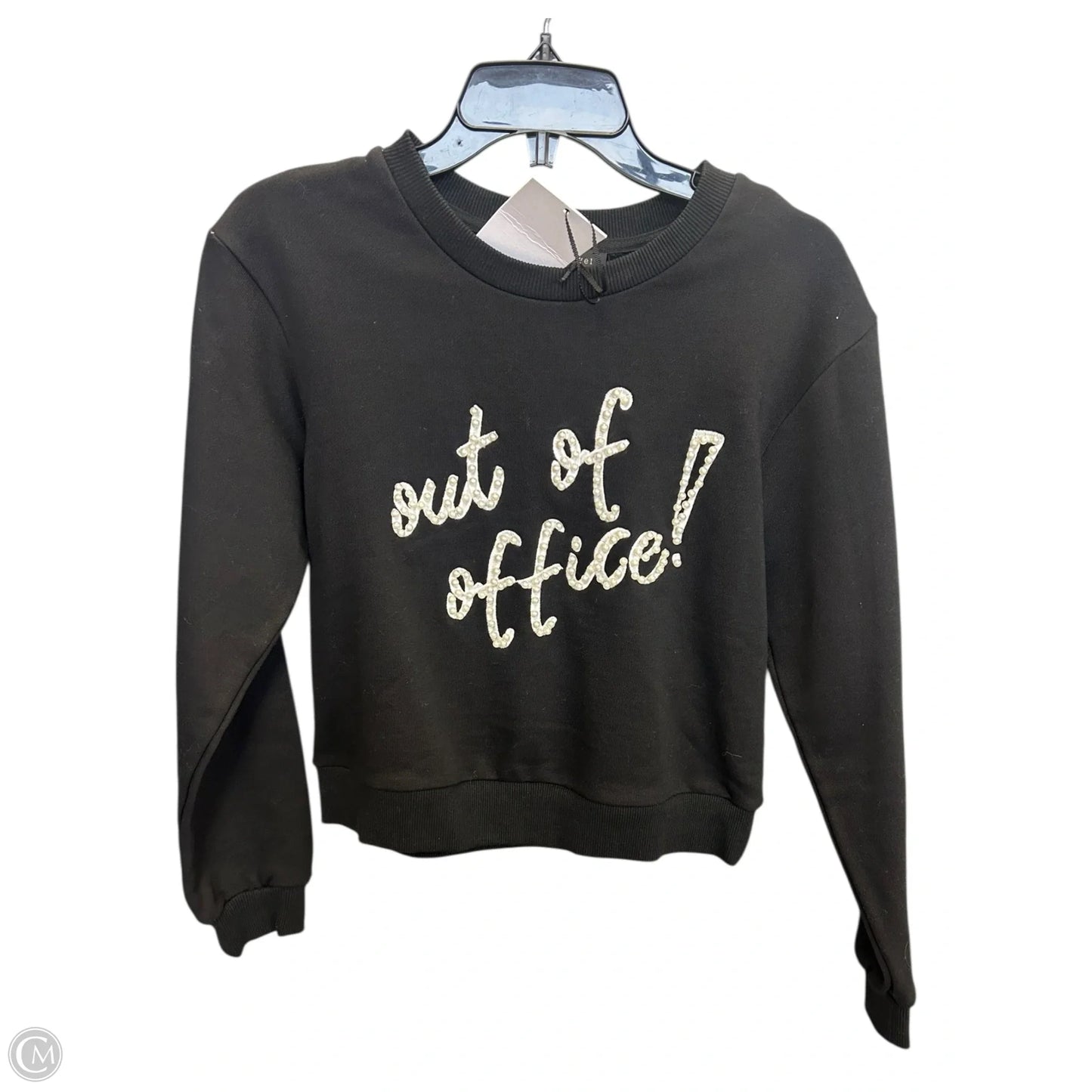 Sweatshirt Crewneck By Clothes Mentor In Black, Size: S