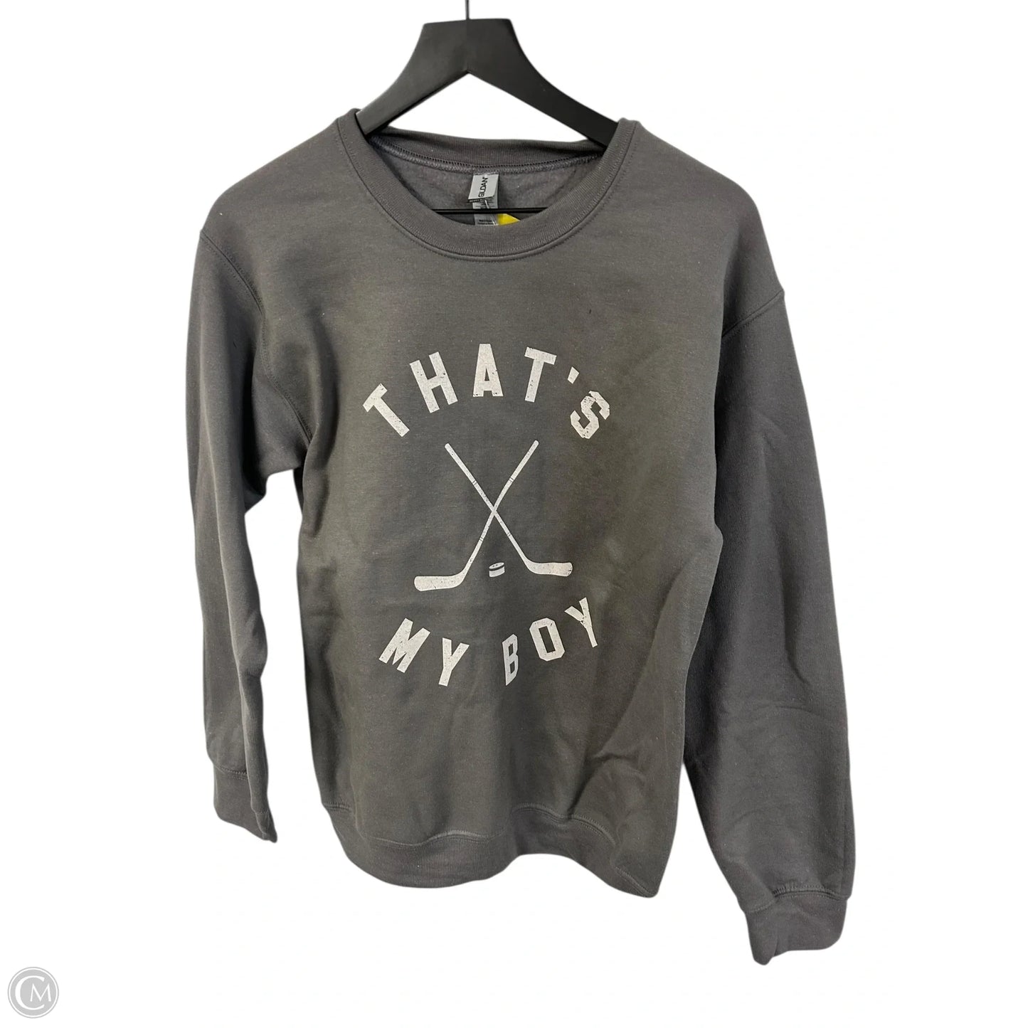 Sweatshirt Crewneck By Gildan In Grey, Size: S