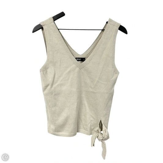 Top Sleeveless By Simply Vera In Tan, Size: S