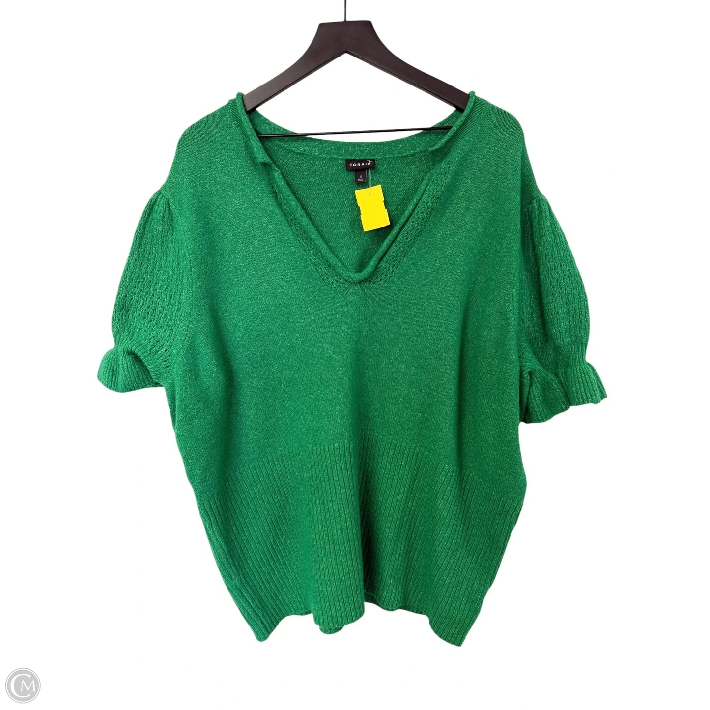 Sweater Short Sleeve By Torrid In Green, Size: 4x