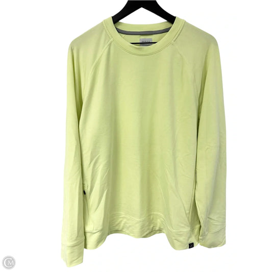 Athletic Top Long Sleeve Crewneck By Prana In Chartreuse, Size: L