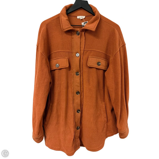 Jacket Shirt By La Miel In Orange, Size: M