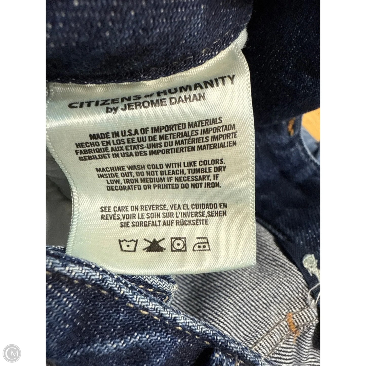 Jeans Wide Leg By Citizens Of Humanity In Blue Denim, Size: 2