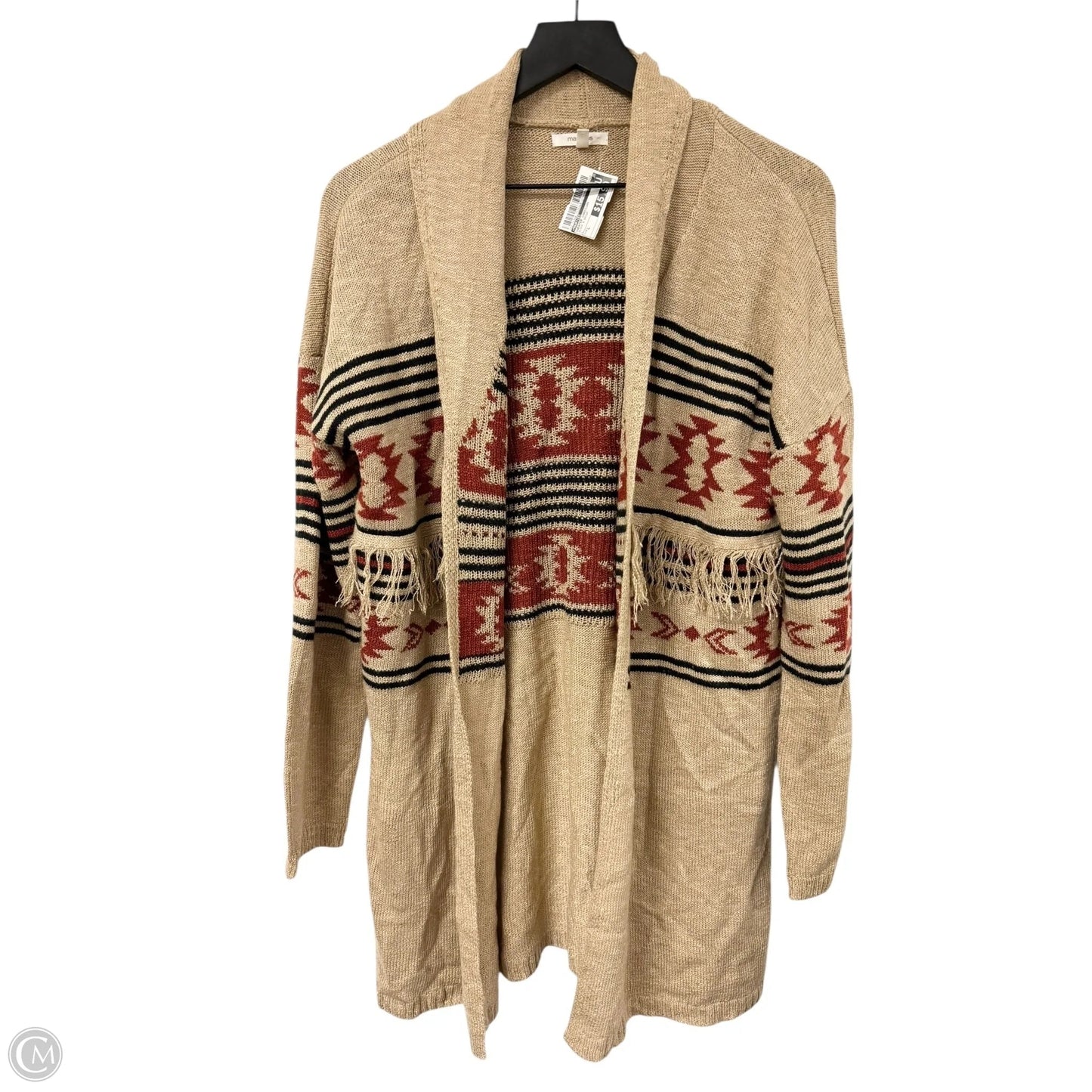 Sweater Cardigan By Maurices In Black & Brown, Size: L