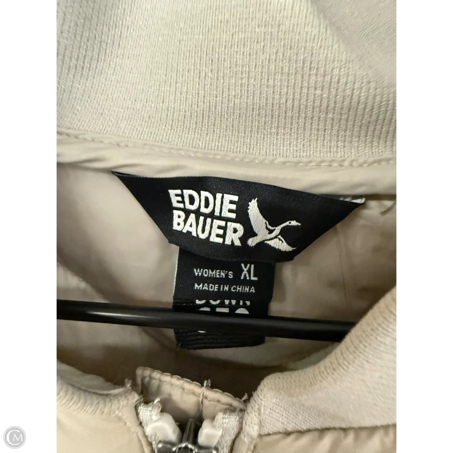 Jacket Puffer & Quilted By Eddie Bauer In Cream, Size: Xl